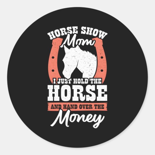 Sticker Rond Cheval Show Maman (Devant)