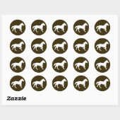 Sticker Rond cheval simple (Feuille)
