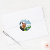 Sticker Rond Cheval souriant (Enveloppe)