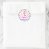 Sticker Rond Cheval Sous Le Baby shower De Mer (Sac)