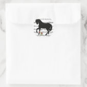 Sticker Rond Cheval sur Partition (Sac)