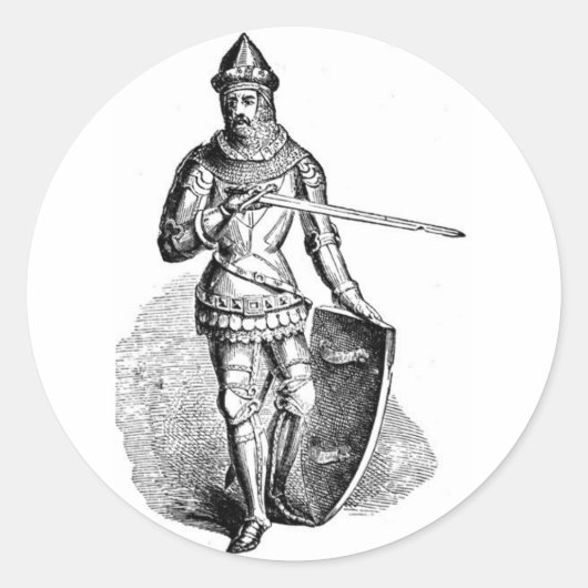 Sticker Rond Chevalier (Devant)