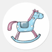 Sticker Rond Chevalier à bascule mignon (Devant)