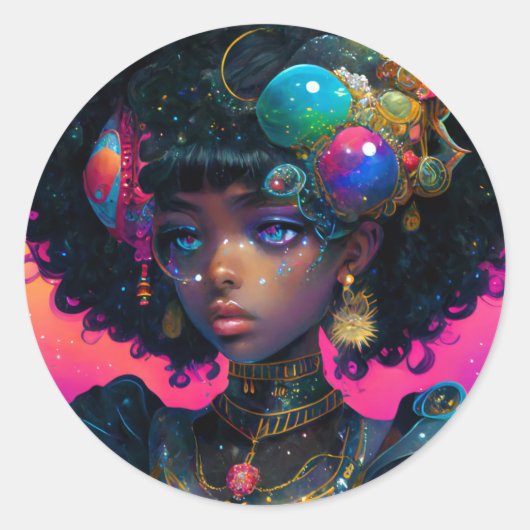 Sticker Rond Chevalier adoré (Devant)