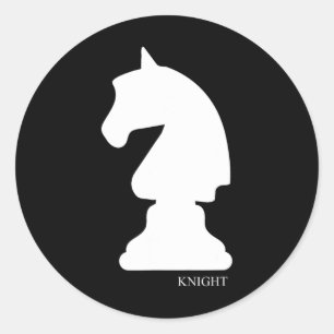 Sticker Rond Chevalier Chess Piece Group Costume Chess Club éch