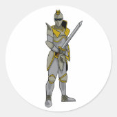 Sticker Rond Chevalier en armure (Devant)