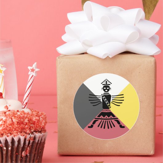 Sticker Rond chevalier quatre directions (Fête)