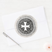 Sticker Rond Chevalier Température Croix médiévale Sceau person (Enveloppe)