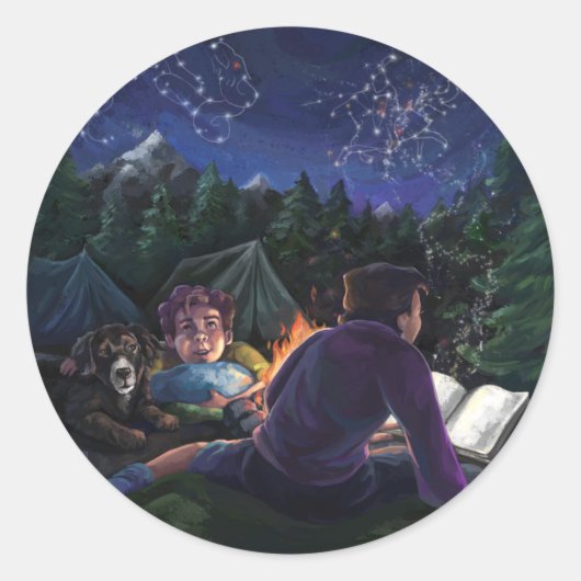 Sticker Rond Chevaliers d'été (Devant)