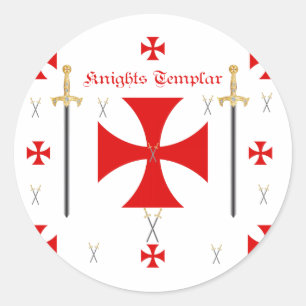 Sticker Rond Chevaliers Templar