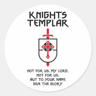 Sticker Rond Chevaliers Templier MOTO Histoire Médiévale Insign