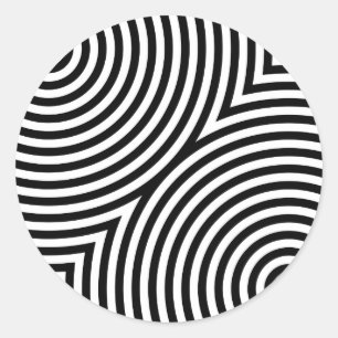 Sticker Rond Chevauchement des cercles concentrés