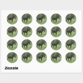 Sticker Rond Chevaux! (Feuille)