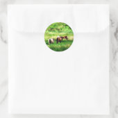 STICKER ROND CHEVAUX (Sac)
