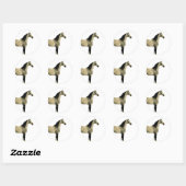 Sticker Rond Chevaux antiques - Arabe (Feuille)