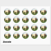 Sticker Rond Chevaux/Cabalos/Horses (Feuille)