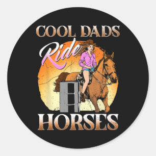 Sticker Rond Chevaux cool Chevaux de promenade I Ventilateur Eq