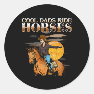 Sticker Rond Chevaux cool Chevaux de promenade I Ventilateur Eq