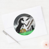 Sticker Rond Chevaux de coeur V Halloween (Enveloppe)