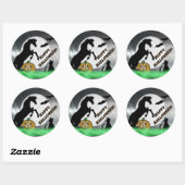 Sticker Rond Chevaux de coeur V Halloween (Feuille)