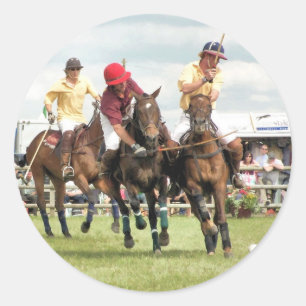 STICKER ROND CHEVAUX DE SPORT