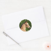 Sticker Rond Chevaux d'Imaginaire : Fleurs (Enveloppe)