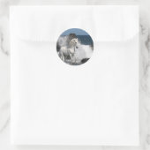 Sticker Rond Chevaux d'Imaginaire : Mer du Sud (Sac)