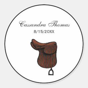 Sticker Rond Chevaux - Preppy Equestrio couleur de selle