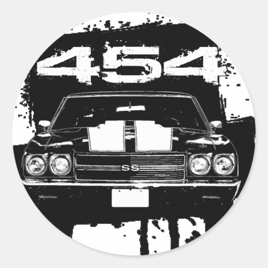 Sticker Rond Chevelle 454 (Devant)