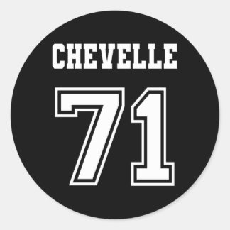 Sticker Rond Chevelle de Jersey Style 71 1971