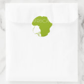 Sticker Rond Cheveux noirs naturels Afro (Sac)