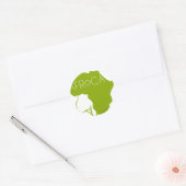 Sticker Rond Cheveux noirs naturels Afro (Enveloppe)