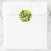 Sticker Rond chèvre mamma (Sac)