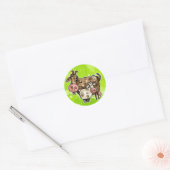 Sticker Rond chèvre mamma (Enveloppe)