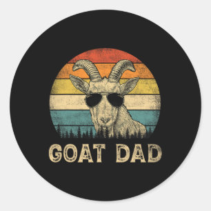 Sticker Rond Chèvre Papa Chèvre Amateurs Chèvre Papa Fête des p