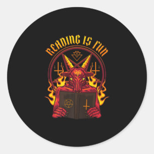 Sticker Rond Chèvre Satanic Pagan Premium