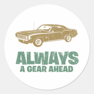 Sticker Rond Chevrolet Camaro 1969 solides solubles