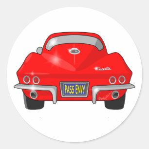 Sticker Rond Chevrolet Corvette Stingray 1964