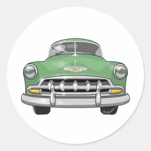 Sticker Rond Chevrolet Deluxe 1952 (Devant)
