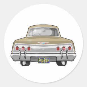 Sticker Rond Chevrolet Impala 1962