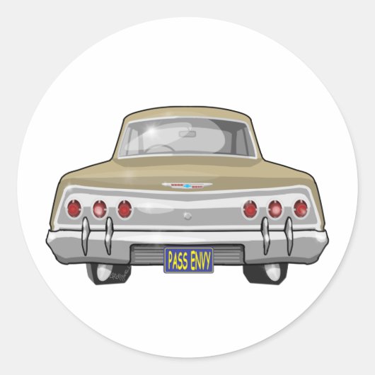 Sticker Rond Chevrolet Impala 1962 (Devant)