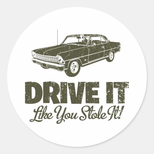 Sticker Rond Chevrolet Nova SS 1967 (Devant)