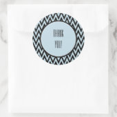 Sticker Rond Chevron bleu noir (Sac)