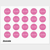 Sticker Rond chevron de parties scintillant rose (Feuille)