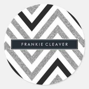 Sticker Rond CHEVRON MODERNE MOTIF tendance parties scintillant