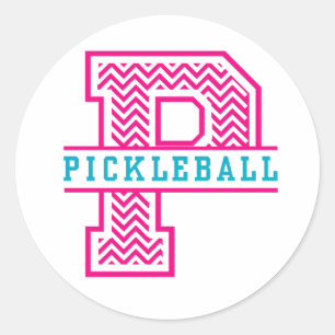 Sticker Rond Chevron P est pour Pickleball