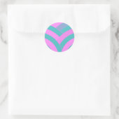 Sticker Rond chevrons chic et design (Sac)