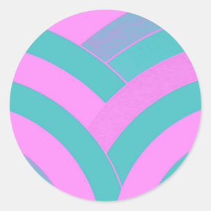 Sticker Rond chevrons chic et design