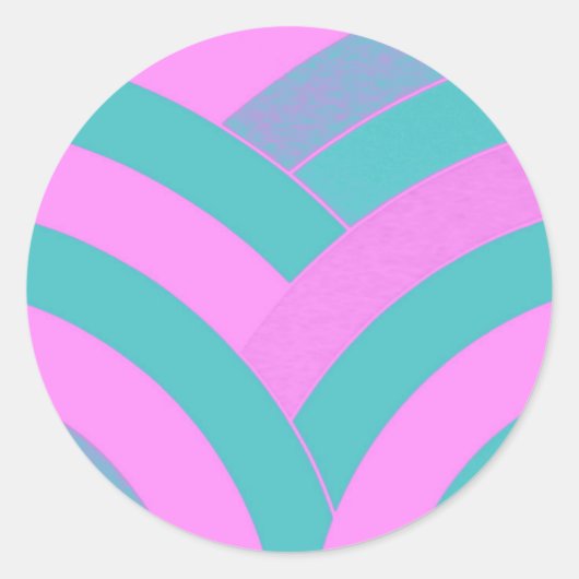 Sticker Rond chevrons chic et design (Devant)