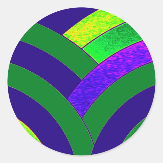 Sticker Rond chevrons chic et design (Devant)